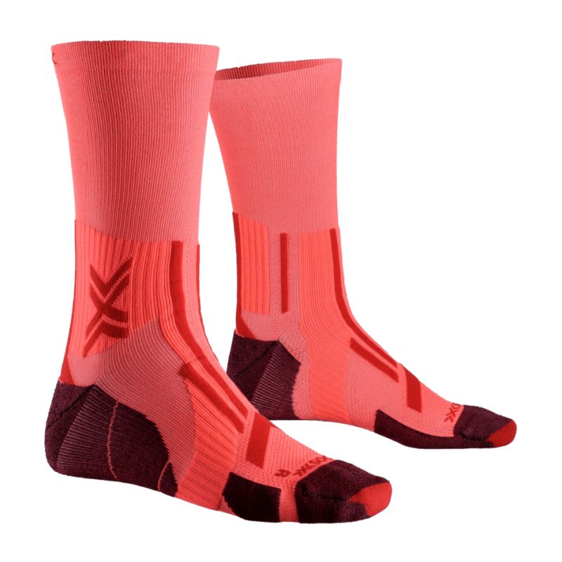 X-SOCKS TRAILRUN PERFORM CREW calcetines trail (Rojo fluo / Rojo Namib)