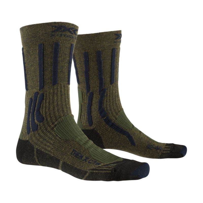 X-SOCKS TREK X CTN calzino da trekking (verde bosco / blu notte)