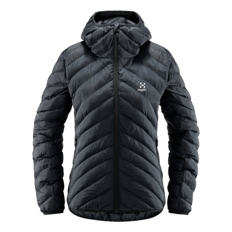 Abrigo con capucha HAGLOFS Särna Mimic para mujer (negro verdadero)