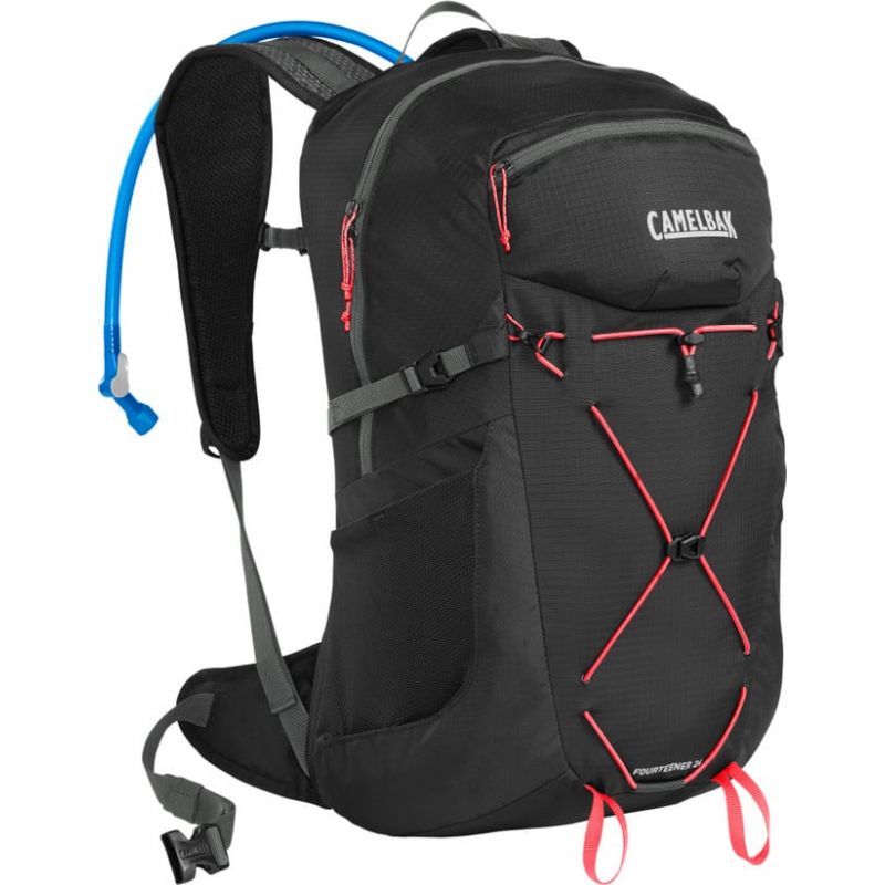 Sac à dos de randonnée CAMELBAK FOURTEENER 24 AVEC POCHE A EAU (Black/Coral) Femme