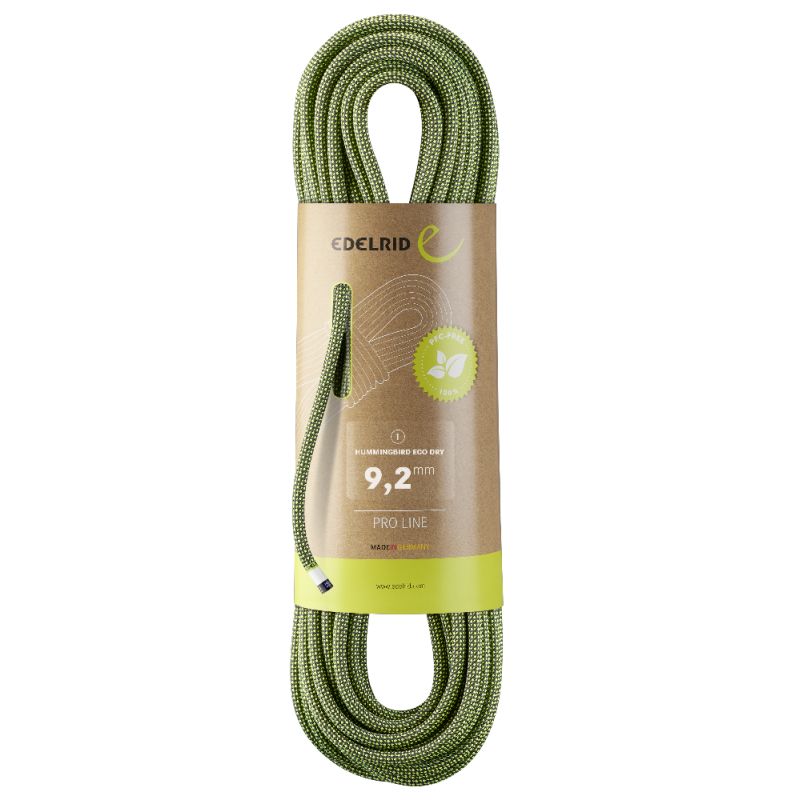 Corde escalade Hummingbird Eco Dry 9,2mm 40M (Night citrus)