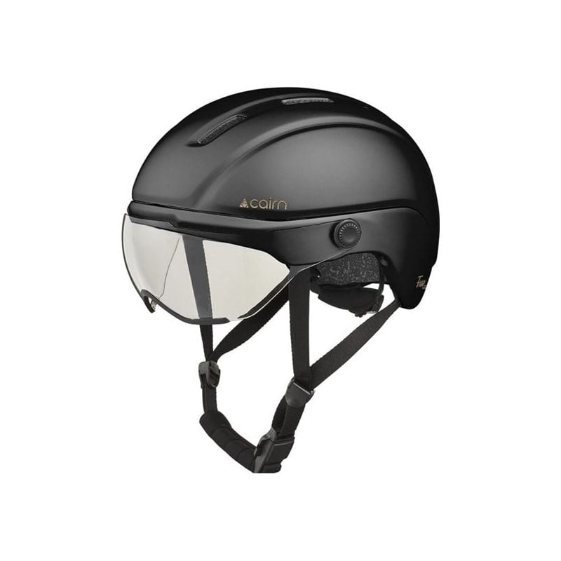 Urban cykelhjälm Cairn FUSE VISOR (Mat Metallic Black) Mixed
