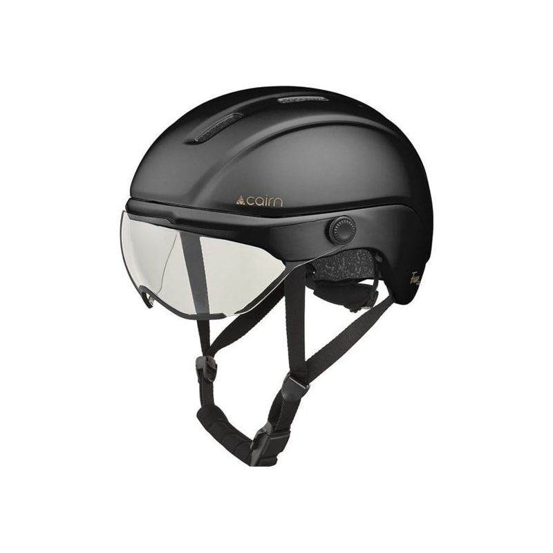Casco da bici urbano Cairn FUSE VISOR (Nero metallizzato opaco) Misto