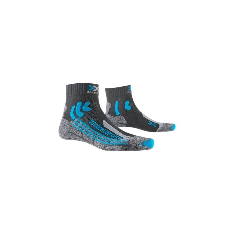 X-SOCKS TREK OUTDOOR LOW CUT vandringsstrumpor för damer (ANTHRACITE/TRQOISE)
