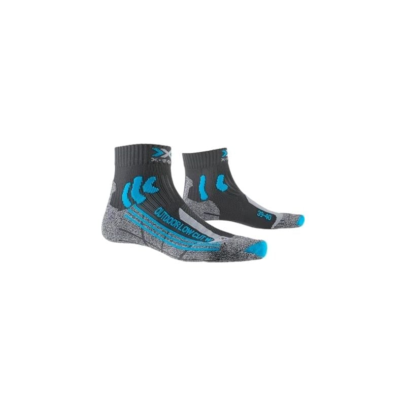 Naisten X-SOCKS TREK OUTDOOR LOW CUT vaellussukat (ANTHRACITE/TRQOISE)