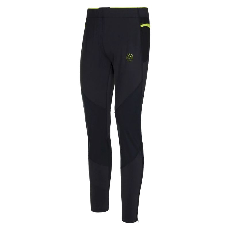 Uomo La Sportiva Primal Pant M (Black/Lime Punch) calzamaglia da trail running