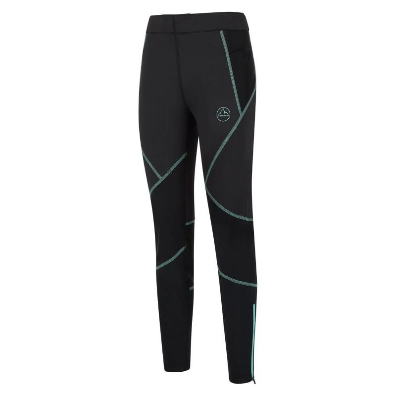 Women's trail running tights La Sportiva Primal Pant W (Black/Turquoise)