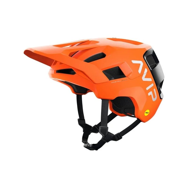 Unisex POC kortal race mips mountainbikehelm (Fluorescerend Oranje AVIP/Uranium Zwart Mat)