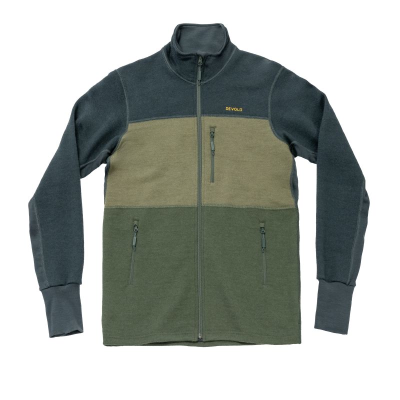 Polar Fleece Devold THERMO WOOL JKT MAN (FOREST/LICHEN/WOODS) Mies