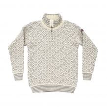 SVALBARD WOOL ZIP NECK villapaita (OFFWHITE/GREY)