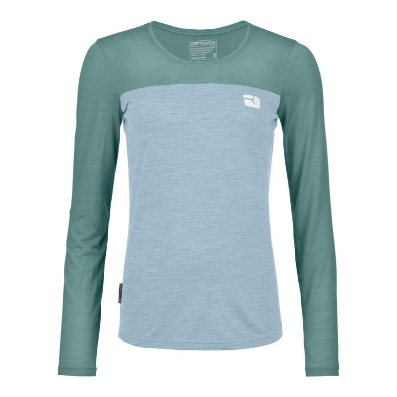 Camiseta de manga larga Ortovox 150 COOL LOGO LS W (gris ártico) Mujer