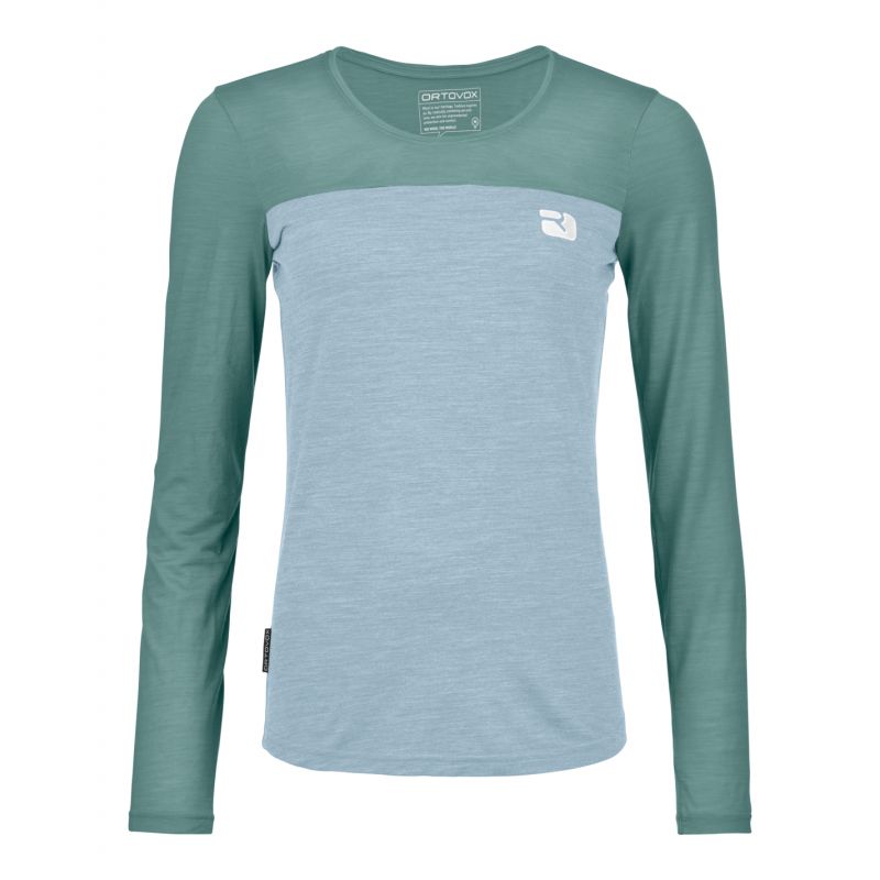 Top met lange mouwen Ortovox 150 COOL LOGO LS W (arctic grijs) Dames