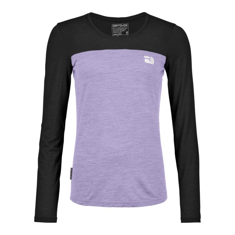 Camiseta de manga larga Ortovox 150 COOL LOGO LS W (black raven) Mujer
