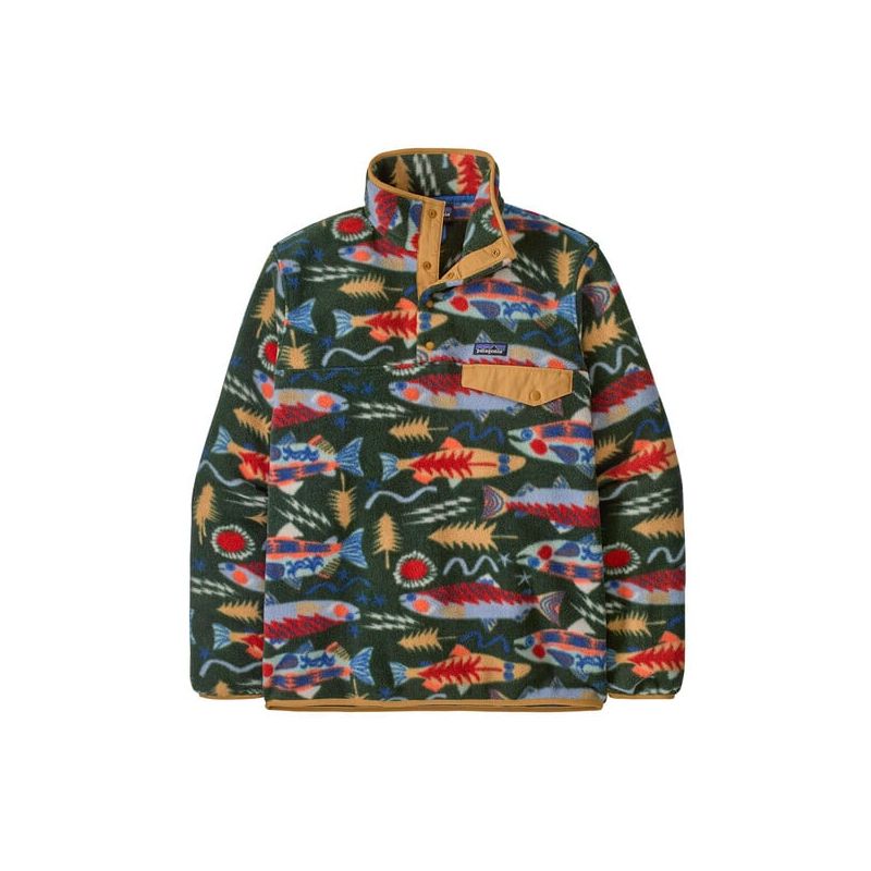 Polar Fleece Patagonia M's LW Synch Snap-T P/O (Zalm Energie: Oud Groei Groen) Heren