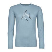 Top a maniche lunghe Ortovox 185 MERINO MTN CUTOUT LS W (glacier grey) Donna