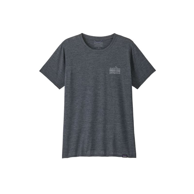 Maglietta Patagonia W's Cap Cool Daily Graphic Shirt (Strataspire: Smolder Blue X-Dye) Donna