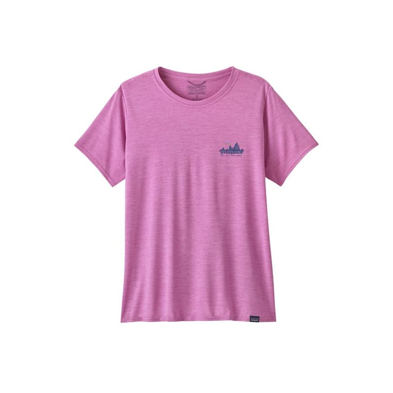 T-Shirt Patagonia W's Cap Cool Daily Graphic Shirt ('73 Skyline: Brisk Purple X-Dye) Frau