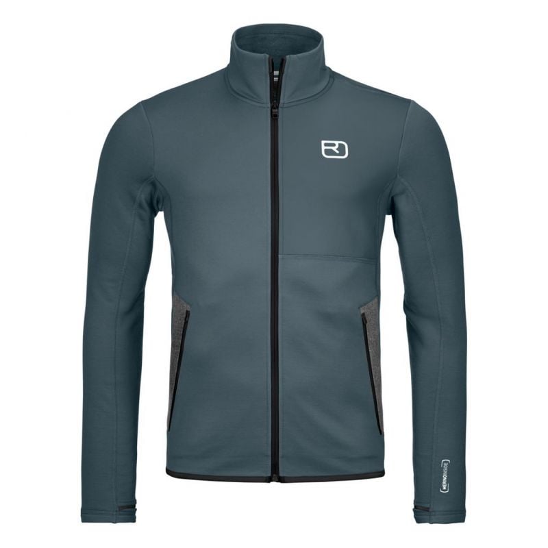 Heren Ortovox FLEECE JACKET M (donker poolgrijs) fleece