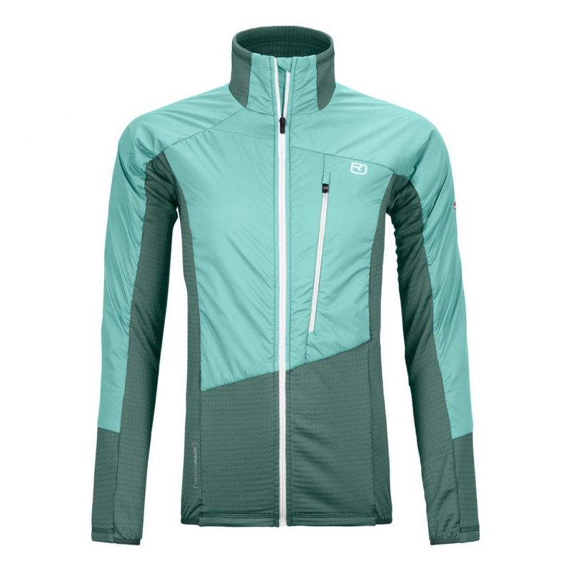 Dame Ortovox WESTALPEN SWISSWOOL HYBR JKT W (mørk arktisk grå) fleecejakke