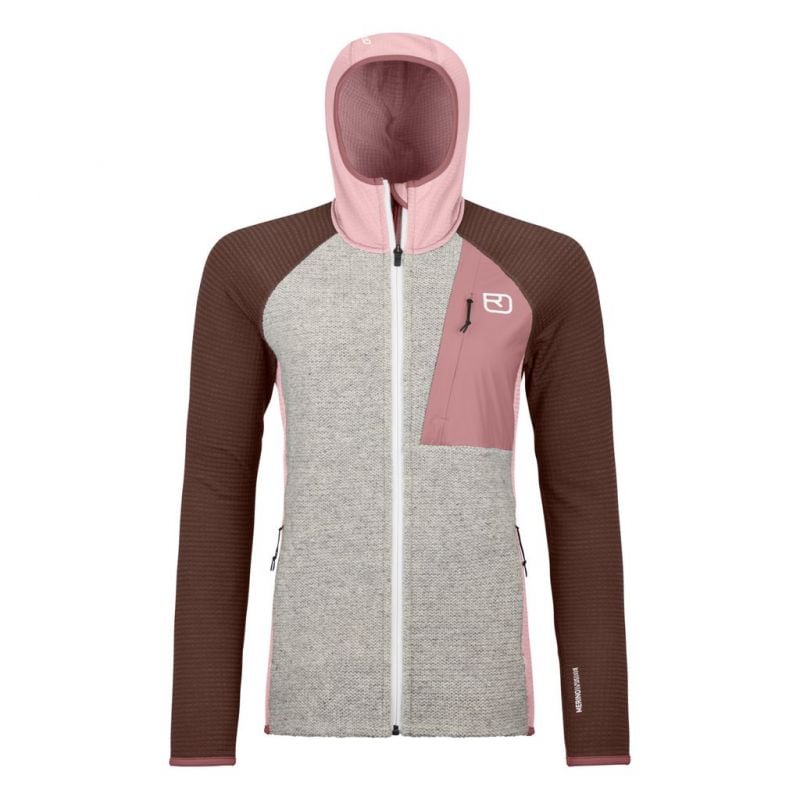 Polar fleece Ortovox FLEECE GP CLASSIC KNIT HOODY W (dawn rose) Women's