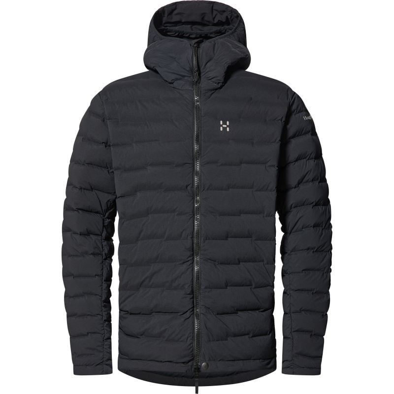 Heren HAGLOFS Spitz Donsjack met capuchon (Echt zwart)