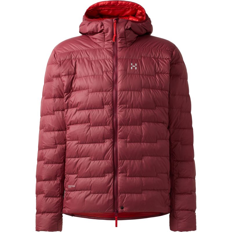 Uomo HAGLOFS ROC Flash Down Hood Jacket (Carmine Red/Tech Red)