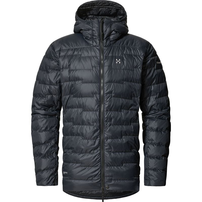 HAGLOFS ROC Flash Down Hood dunjakke til mænd (ægte sort) Homme