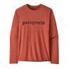 Patagonia M's L/S Cap Cool Daily Graphic Shirt ('73 Text Logo: Potters Red X-Dye)