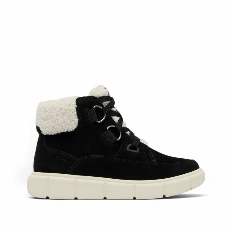 Botte d'hiver SOREL EXPLORER III NW LACE WP (Black, Sea Salt) Femme