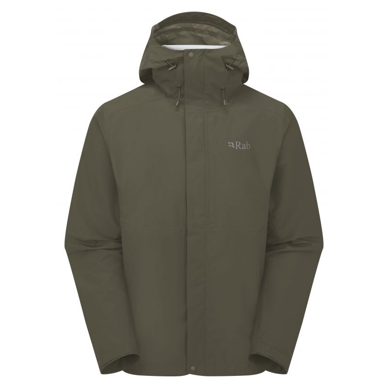 Vanntett jakke Rab Downpour Jacket (Army) Man