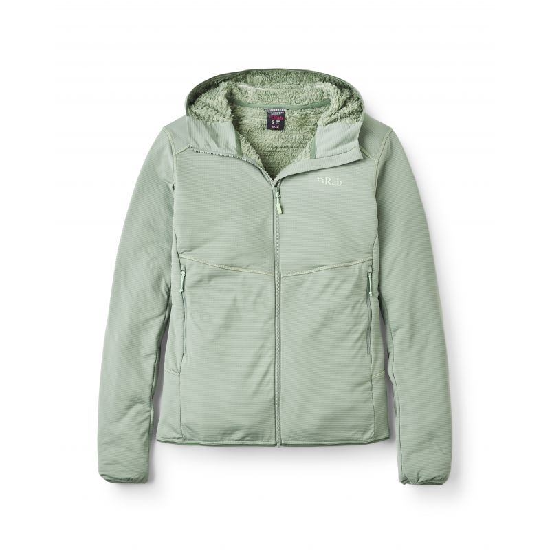 Polar fleece Rab Evolute Hoody Wmns (Dark Fig Green) Woman