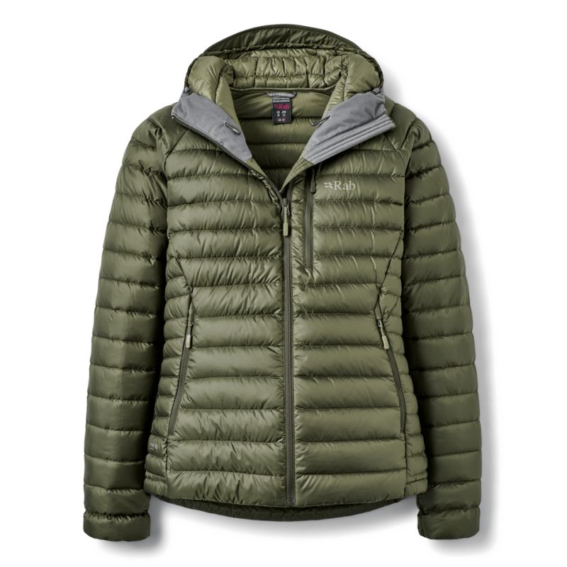 Chaqueta de pluma Rab Microlight Alpine Jacket Wmns (Army) Mujer