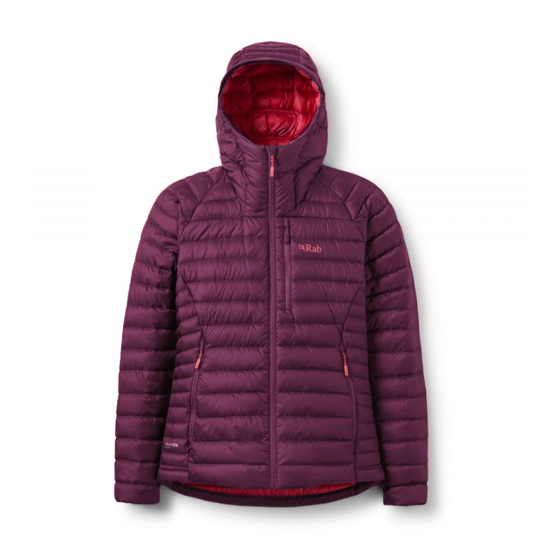 Chaqueta de pluma para mujer Rab Microlight Alpine Jacket Wmns (Mulberry)