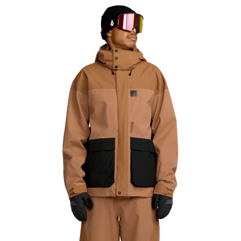 Snowboardjacka för herrar Volcom KLEVELAND JACKET (TERRA BROWN)