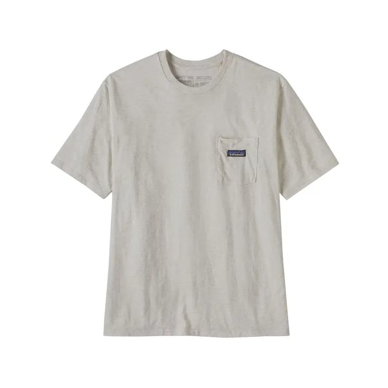 Camiseta de bolsillo LW de algodón orgánico certificado Regenerative M para hombre (blanco abedul)