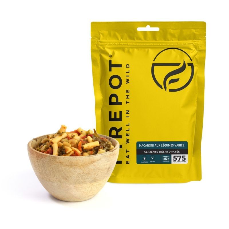 Gefriergetrocknete Mahlzeit Firepot Macaroni mit verschiedenen Gemüse ()