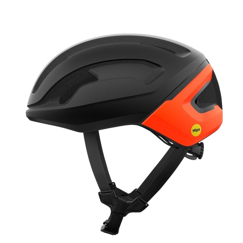 Casque vélo de route POC Omne Air MIPS (Uranium Black Matt/Fluorescent Orange Matt)
