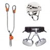 PETZL KIT VIA FERRATA EASHOOK Via ferrata-sett bestående av en SCORPIO EASHOOK-lanyard, CORAX-sele og BOREO-hjelm