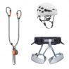 PETZL KIT VIA FERRATA VERTIGO Kit di via ferrata composto da una longe SCORPIO VERTIGO, un'imbracatura CORAX e un casco BOREO