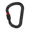 PETZL WILLIAM Moschettone asimmetrico leggero ad alta capacità nero