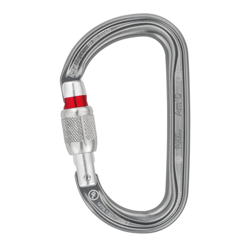 Moschettone PETZL Am’D SCREW-LOCK (Grigio)