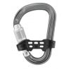 PETZL BAR HANGER Envägs päronformad karbinhake med skruvlås GRAY