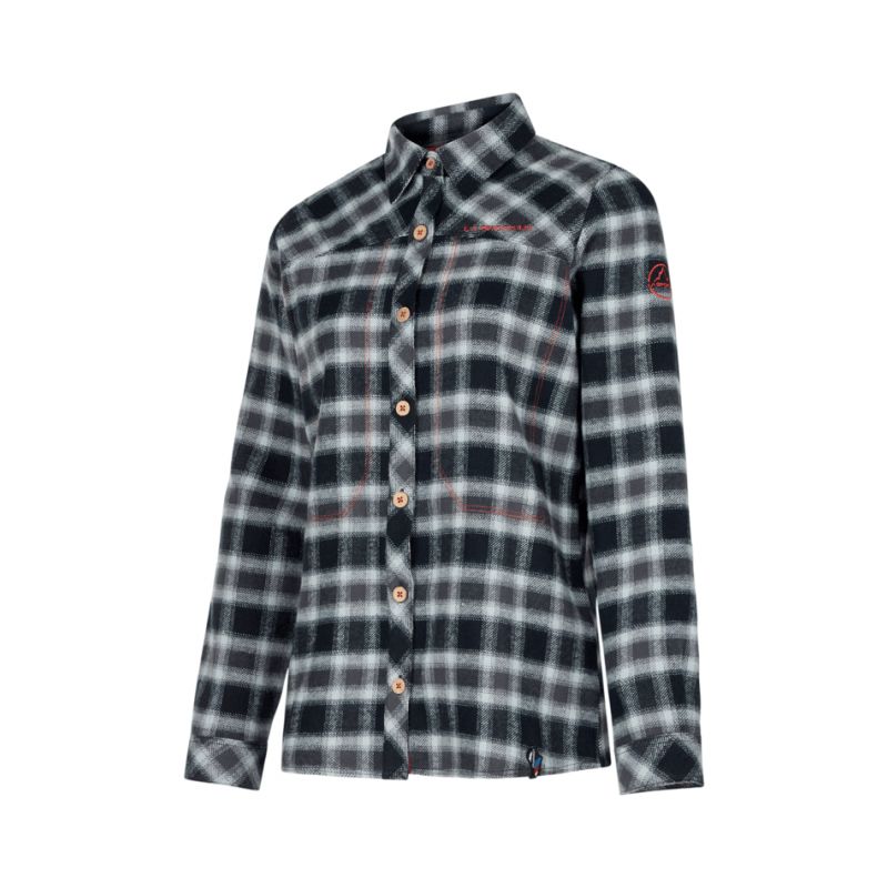 Klatreskjorte La Sportiva Rambler Flannel Shirt W (Black/Cherry Tomato) Dame