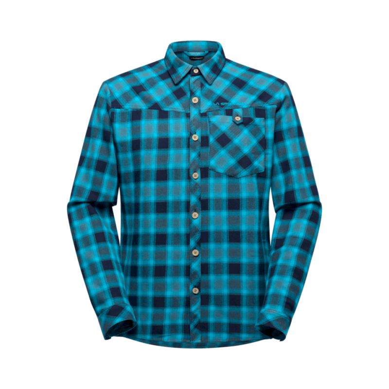 Camisa de escalada Rambler Flannel Shirt M (Deep Sea/Tropic Blue) Hombre