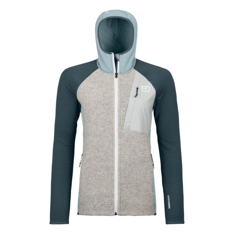 Polaire Ortovox FLEECE GP CLASSIC KNIT HOODY W (grigio ghiacciaio) Donna