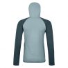 FLEECE GP CLASSIC KNIT HOODY W glaciärgrå