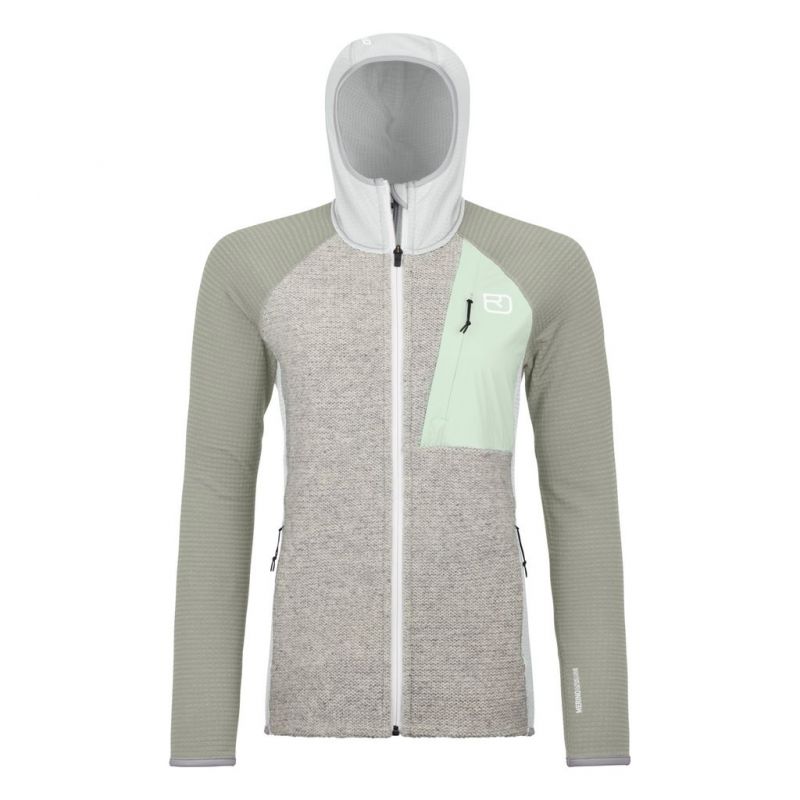 Fleece Ortovox FLEECE GP CLASSIC KNIT HOODY W (grå is) Dame