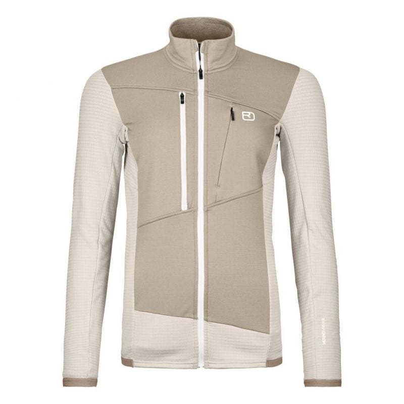 Forro Ortovox FLEECE GRID JACKET W (blanco tiza) Mujer
