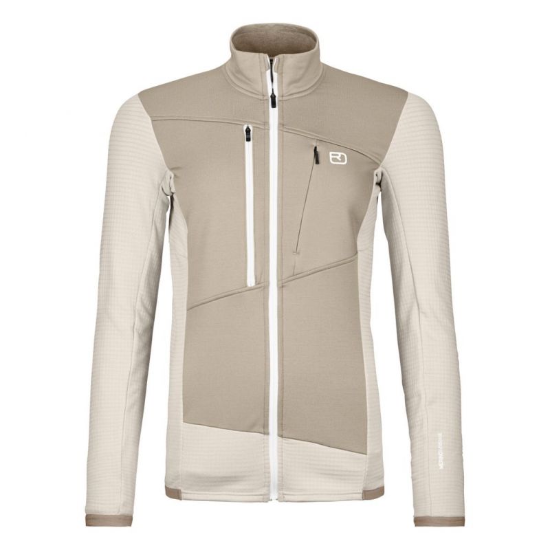 Fleece Ortovox FLEECE GRID JACKET W (vit kalk) Dam
