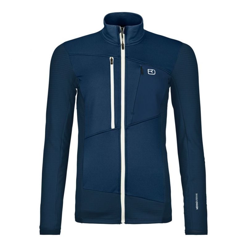 Polaire ORTOVOX FLEECE GRID JACKET W (deep ocean) Femme 